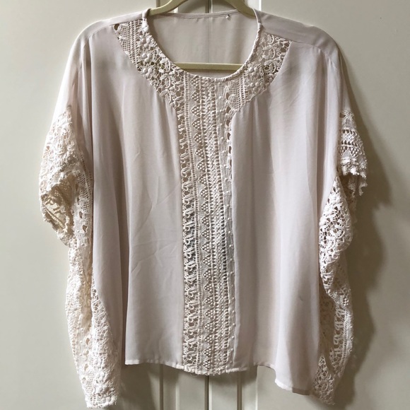 Cream Boho blouse from stitch fix- sz S - Picture 1 of 3